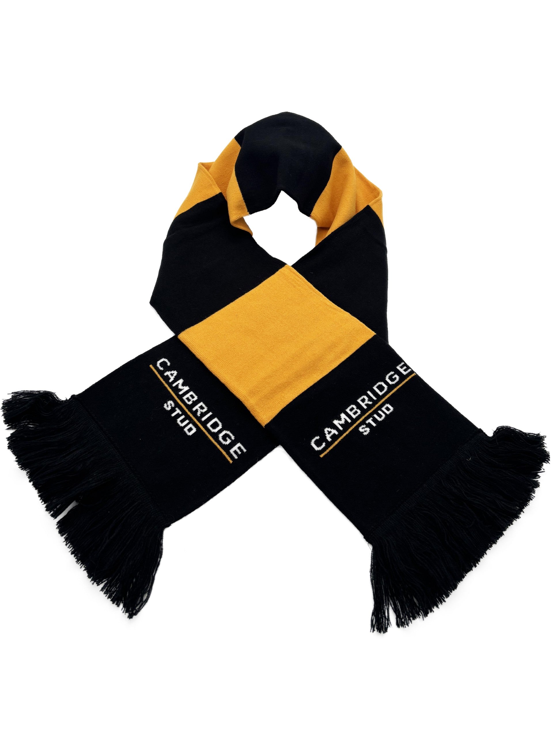 Black and yellow Cambridge Stud Scarf